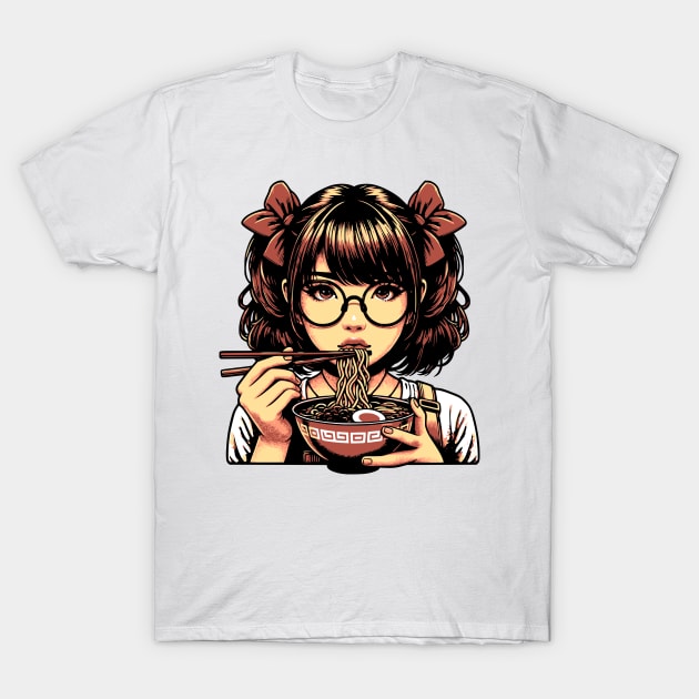 Ramen Japanese Girl T-Shirt by Andonaki